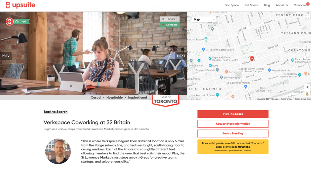 Upsuite Coworking Space Listing - List Office Space for Rent